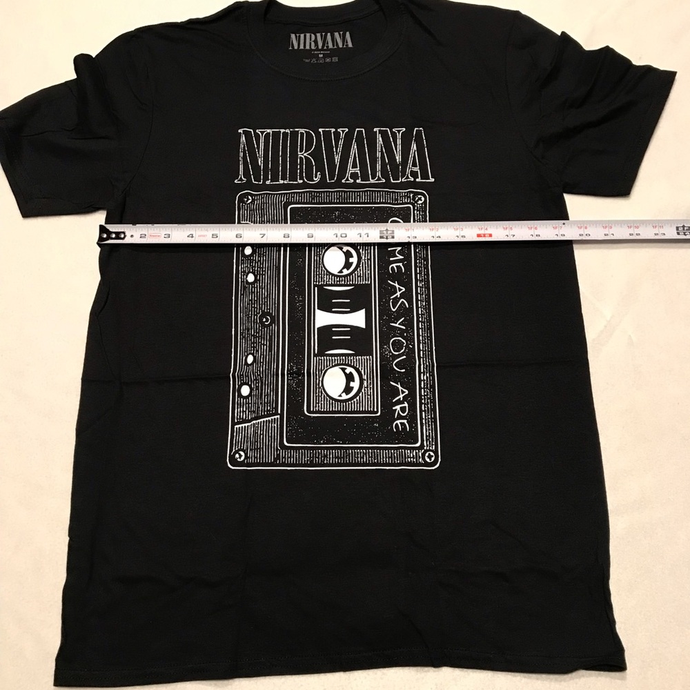 Nirvana t-shirt, black, “Come as you are,” cassette tape, medium, NWOT - Picture 3 of 5